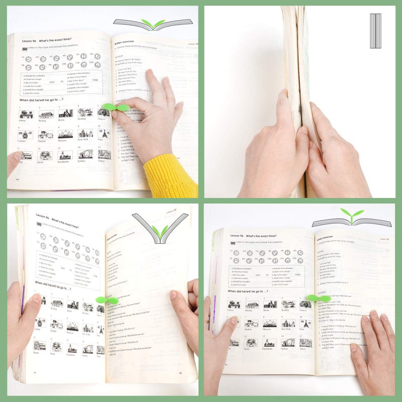 Heetobcos YKING Sprout Little Green Bookmarks Silicone Grass Buds Creative Green Bookmarks  Gifts for Book Lovers Reading  Set of 8 - Image 4
